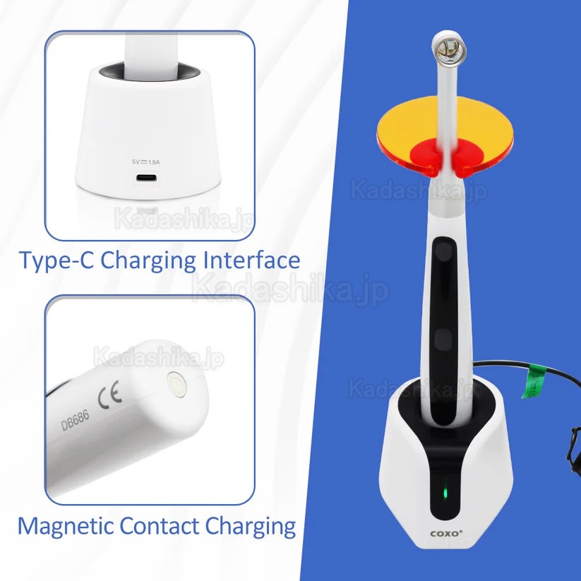 COXO DB686 Q1 歯科樹脂光照射器 - 2500mW/cm² 虫歯モード付き